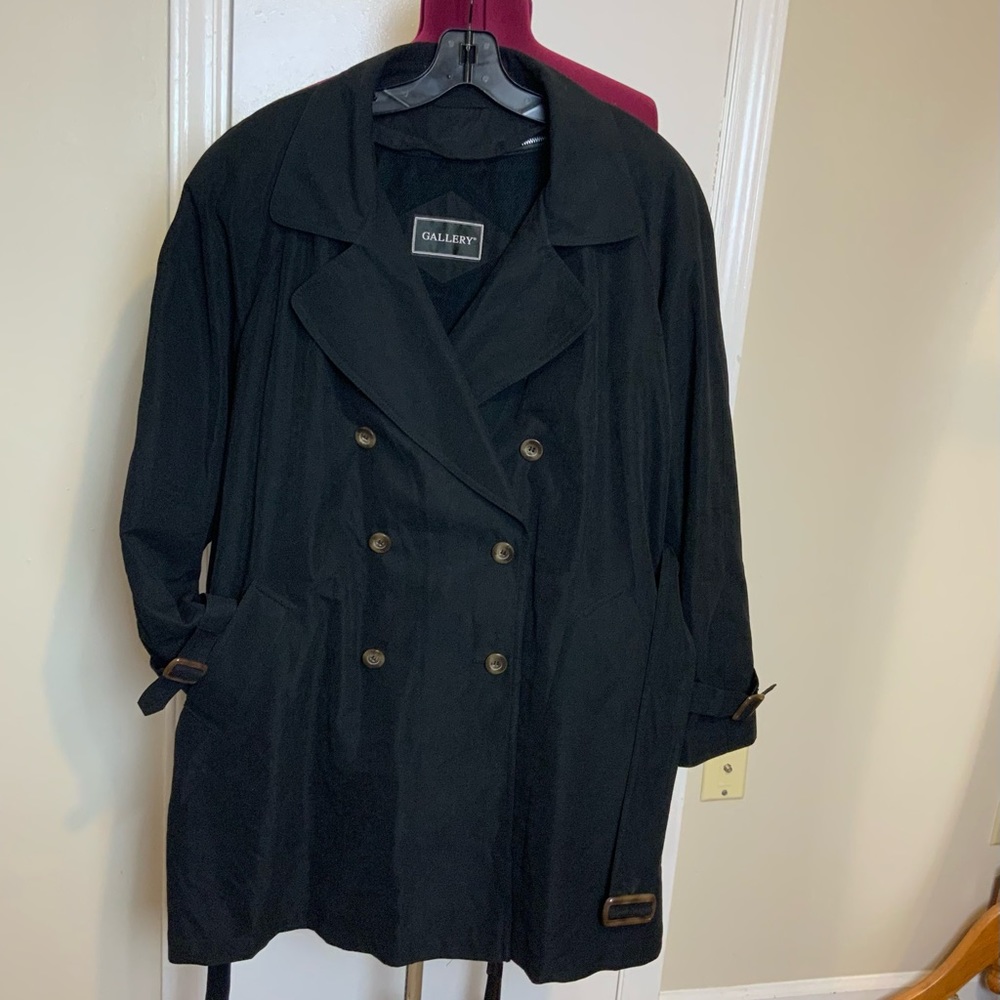 Like New Gallery Formal Black Coat front buttons Unisex L Men XL Women